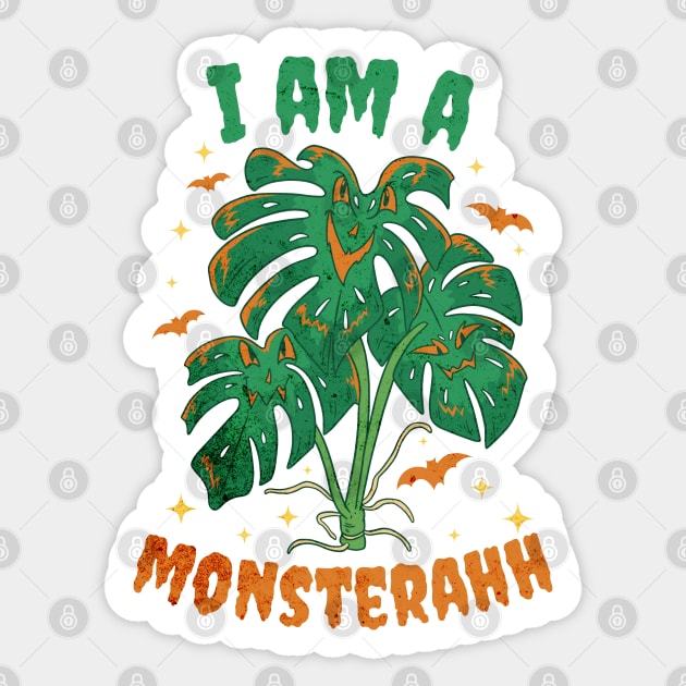 I Am A Monsterahh Halloween plant monster Sticker by Luxinda